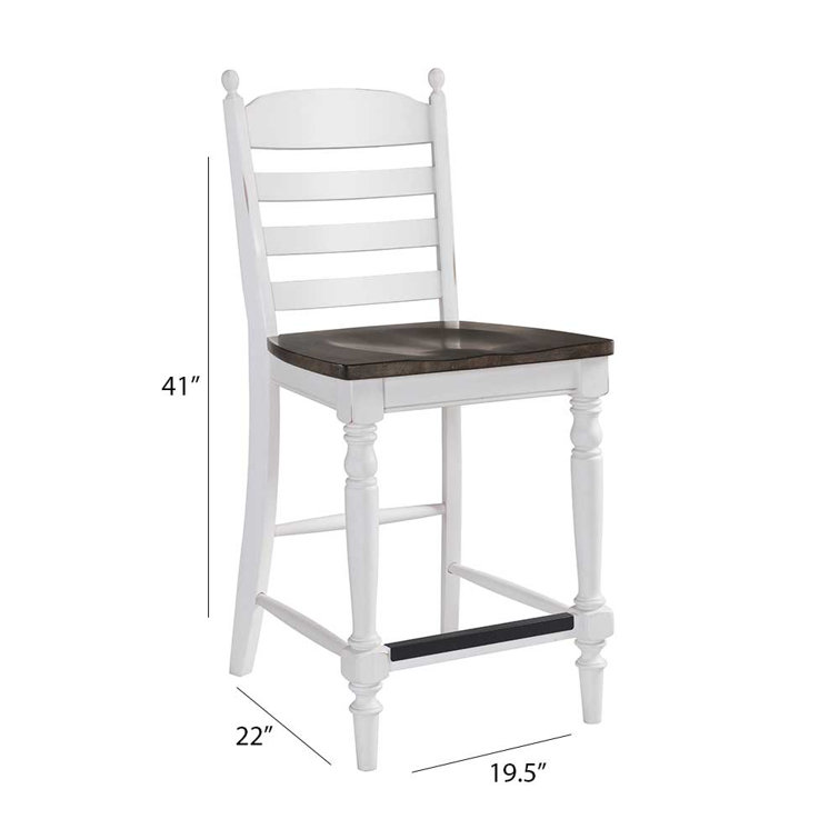 August Grove® Brinda Solid Wood 24'' Counter Stool & Reviews Wayfair